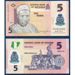 Nigeria Pick N°38b, Billet de Banque de 5 Naira 2009
