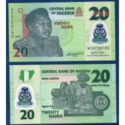 Nigeria Pick N°34b, Billet de Banque de 20 Naira 2007