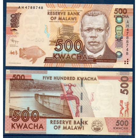 Malawi Pick N°61a, Billet de banque de 500 kwatcha 2012