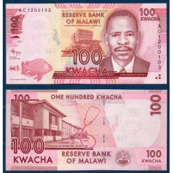 Malawi Pick N°59a Billet de banque de 100 kwacha 2012