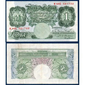 Grande Bretagne TB+ Pick N°369b de 1 pound 1949-1955
