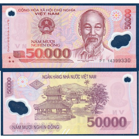 Viet-Nam Nord Pick N°121j, Billet de banque de 50000 dong 2014