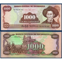 Nicaragua Pick N°156a, Billet de Banque de 1000 Cordobas 1985