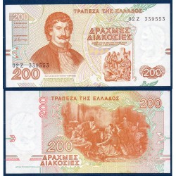 Grece Pick N°204a, Billet de banque de 200 Drachmai 1996