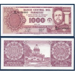 Paraguay Pick N°214a, Billet de banque de 1000 Guaranies 1998