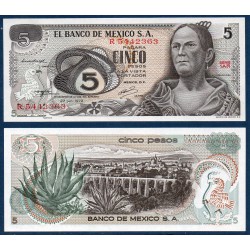 Mexique Pick N°62c, Billet de Banque de 5 pesos 1972