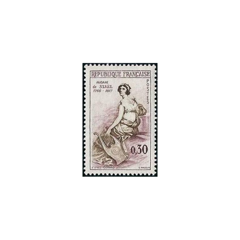 Timbre France Yvert No 1269 Madame de Stael