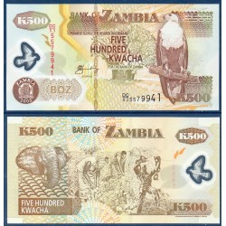 Zambie Pick N°43b, Billet de banque de 500 Kwacha 2003