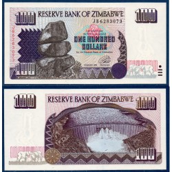 Zimbabwe Pick N°9a, Billet de banque de 100 Dollars 1995