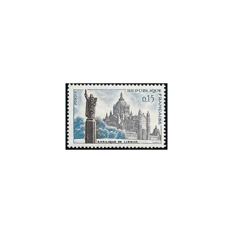 Timbre France Yvert No 1268 Basilique de Lisieux