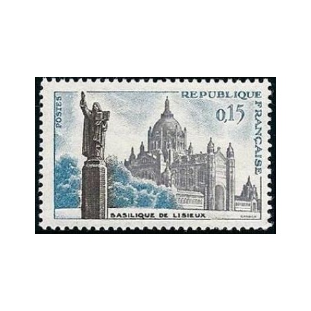 Timbre France Yvert No 1268 Basilique de Lisieux