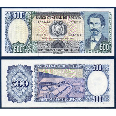 Bolivie Pick N°166a, Billet de banque de 500 Pesos 1987