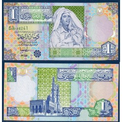 Libye Pick N°64a, Billet de banque de 1 dinar 2002