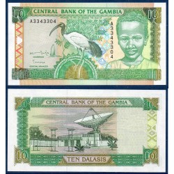 Gambie Pick N°17a, Billet de banque de 10 Dalasis 1996