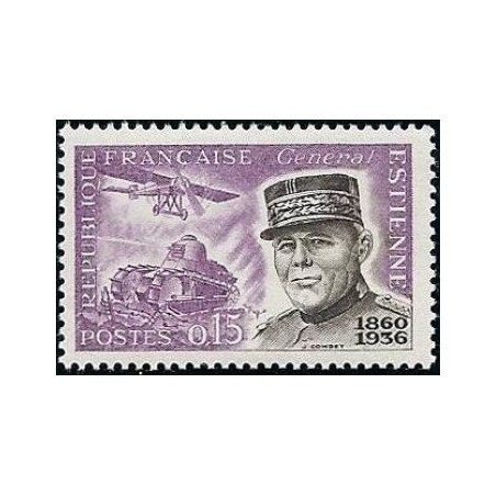 Timbre France Yvert No 1270 Général Estienne centenaire de la naissance
