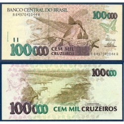 Bresil Pick N°235d, Billet de banque de 100000 Cruzeiros 1993