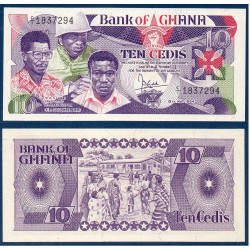 Ghana Pick N°23a, Billet de banque de 10 Cedis 1984