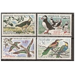 Timbre Yvert No 1273-1276 France série oiseaux