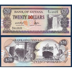 Guyana Pick N°30a, Billet de banque de 20 Dollars 1996