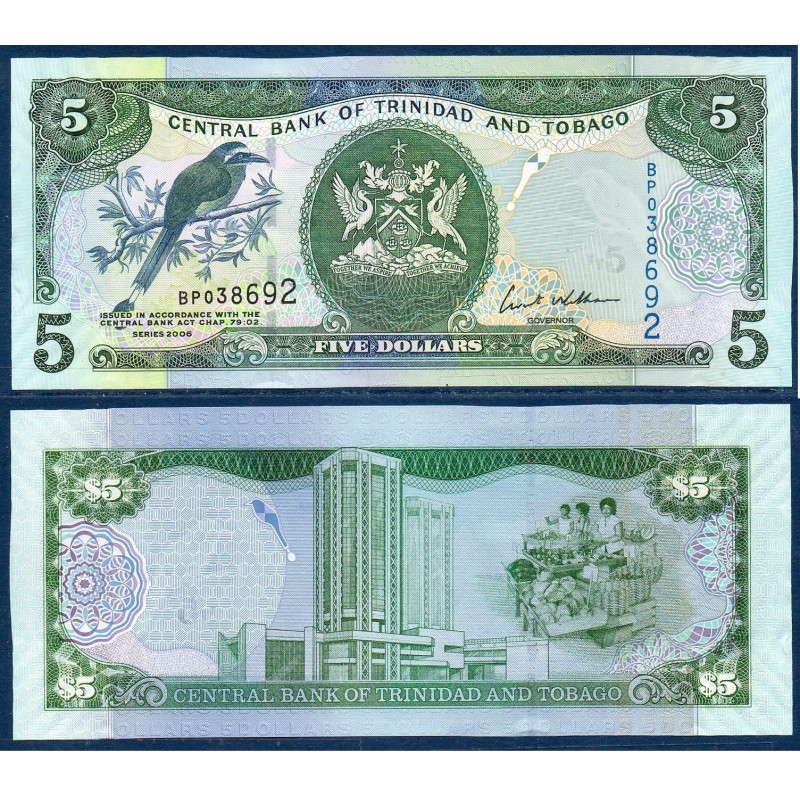 Trinité et Tobago Pick N°47a, Billet de banque de 5 Dollars 2006