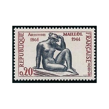 Timbre France Yvert No 1281 Aristide Maillol, sculpteur centenaire de la naissance