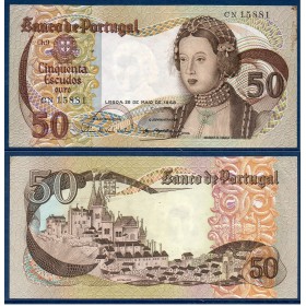 Portugal Pick N°174a, Billet de banque de 50 Escudos 1968