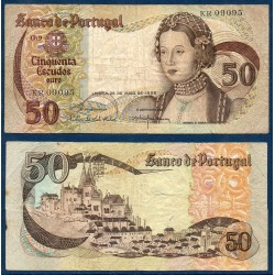 Portugal Pick N°174a, TB- Billet de banque de 50 Escudos 1968
