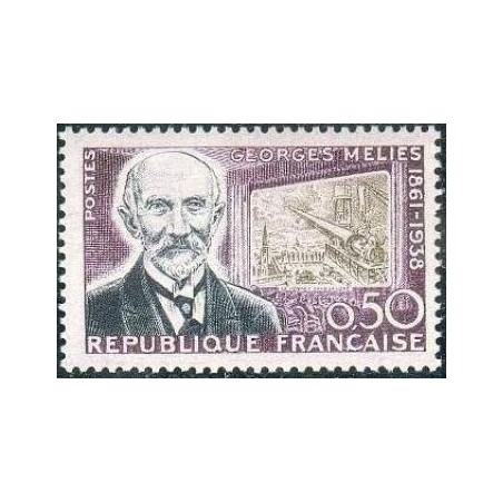 Timbre France Yvert No 1284 Georges Melies, centenaire de la naissance