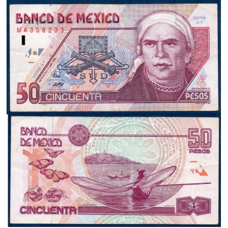 Mexique Pick N°107c, Billet de Banque de 50 pesos 1998