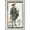 Timbre France Yvert No 1285 journée du timbre, le facteur de la petite poste de Paris