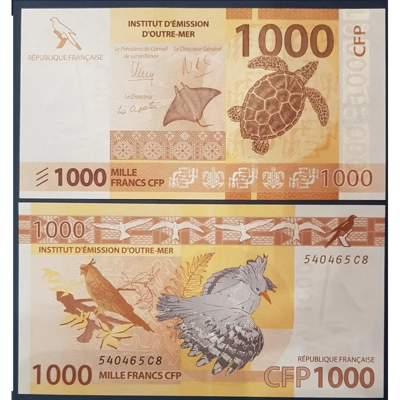 Polynésie Française Pick N°6, Billet de banque de 1000 Francs 2014