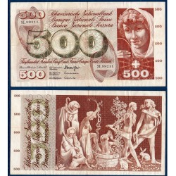 Suisse Pick N°51k, Billet de banque de 500 Francs 7.3.1973