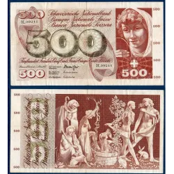 Suisse Pick N°51k, Billet de banque de 500 Francs 7.3.1973