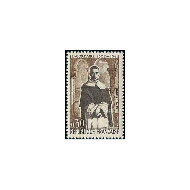 Timbre France Yvert No 1287 Jbh de Lacordaire, centenaire de la mort