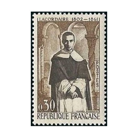 Timbre France Yvert No 1287 Jbh de Lacordaire, centenaire de la mort