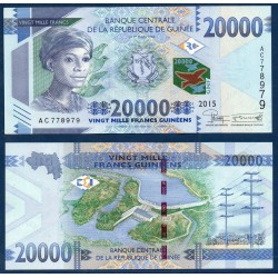 Guinée Pick N°50a, Billet de banque de 20000 Francs 2015