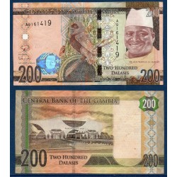 Gambie Pick N°36, TTB Billet de banque de 200 Dalasis 2015