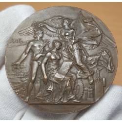 Médaille Commerce et Industrie Bronze, Rivet fin 19eme poinçon triangle