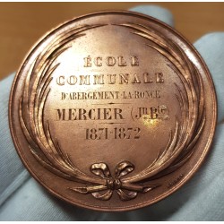 Médaille concours des écoles du Jura cuivre, Farochon 1860-1872 Poincon abeille
