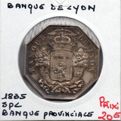 Jeton banque de lyon argent, Barre 1835 poinçon lampe