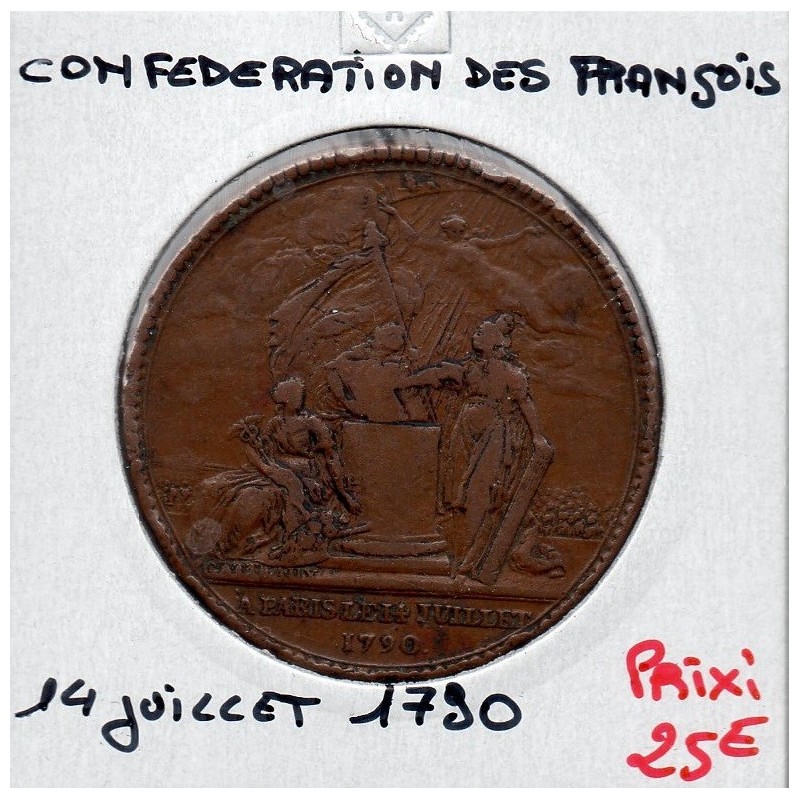 Jeton Confédération des François en bronze, Gatteaux 1790