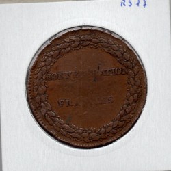 Jeton Confédération des François en bronze, Gatteaux 1790