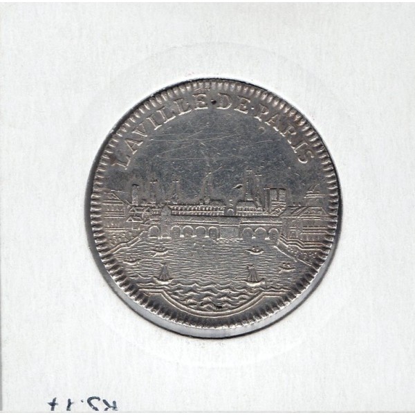 Jeton Louis XVI Ville de Paris argent, 1777