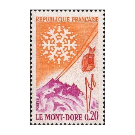 Timbre France Yvert No 1306 Le Mont Dore