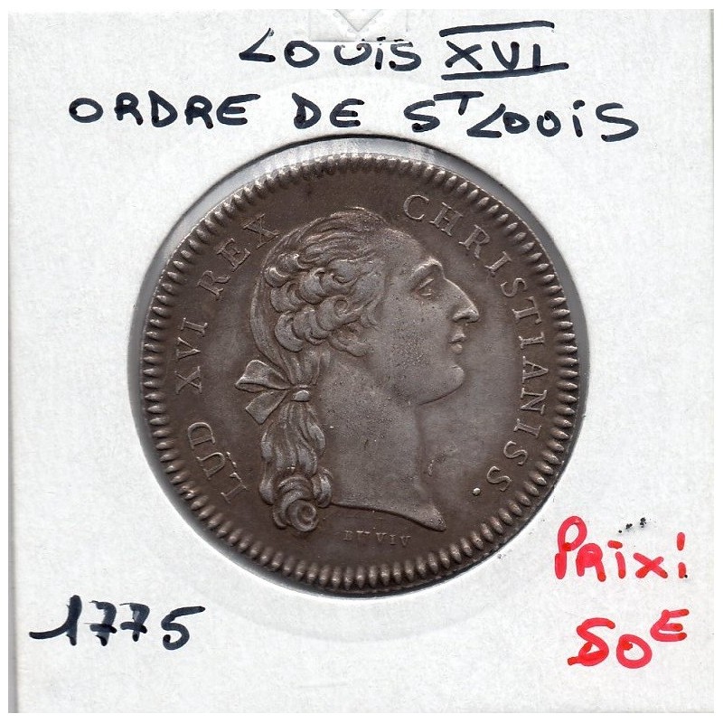 Jeton Louis XVI Ordre de Saint Louis argent, Duvivier 1775