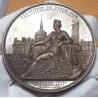 Medaille Napoléon III Exposition de Dijon , domard et caqué 1858 Cuivre