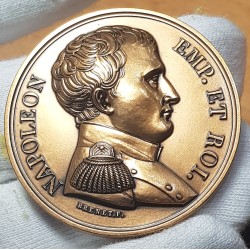 Médaille Refrappe Napoléon 1er HMS Bellerophon , 20eme Poincon corne