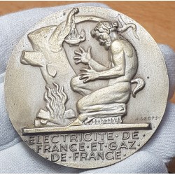 Médaille du travail EDF prométhée 25 ans, Dropsy poincon triangle