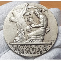 Médaille du travail EDF prométhée 30 ans, Dropsy poincon triangle