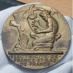 Médaille du travail EDF prométhée 43 ans, Dropsy poincon triangle